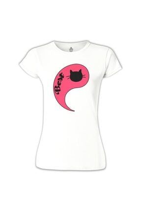Kadın Beyaz Best Friends - Kedi T-Shirt BB-253