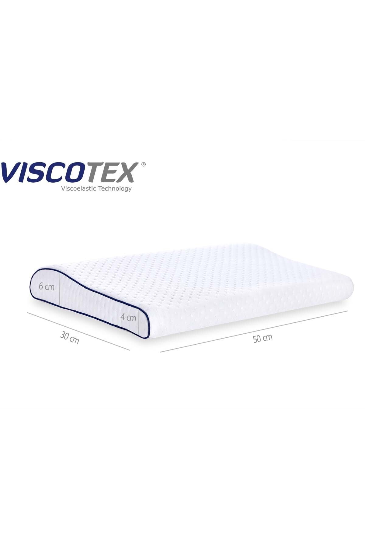 VİSCOTEX Visco Boyun Destekli Ortopedik Bebek Yastığı 50x30x6/4 Cm, Beyaz fotoğrafı 3 (önizleme)