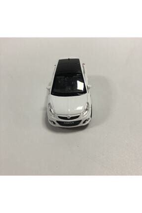 Die Cast Opel Corsa Metal Çek Bırak Araba - beyaz WLLY54