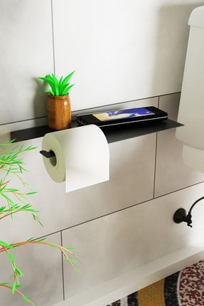 Despina Tuvalet Kağıdı Standı Banyo Tuvalet Kağıdı Aparatı Siyah gr004812
