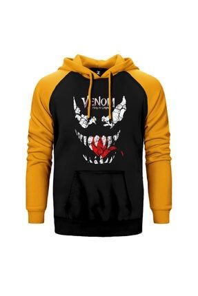 Venom Let There Be Carnage Sarı Reglan Kol Kapüşonlu Sweatshirt ZR4006