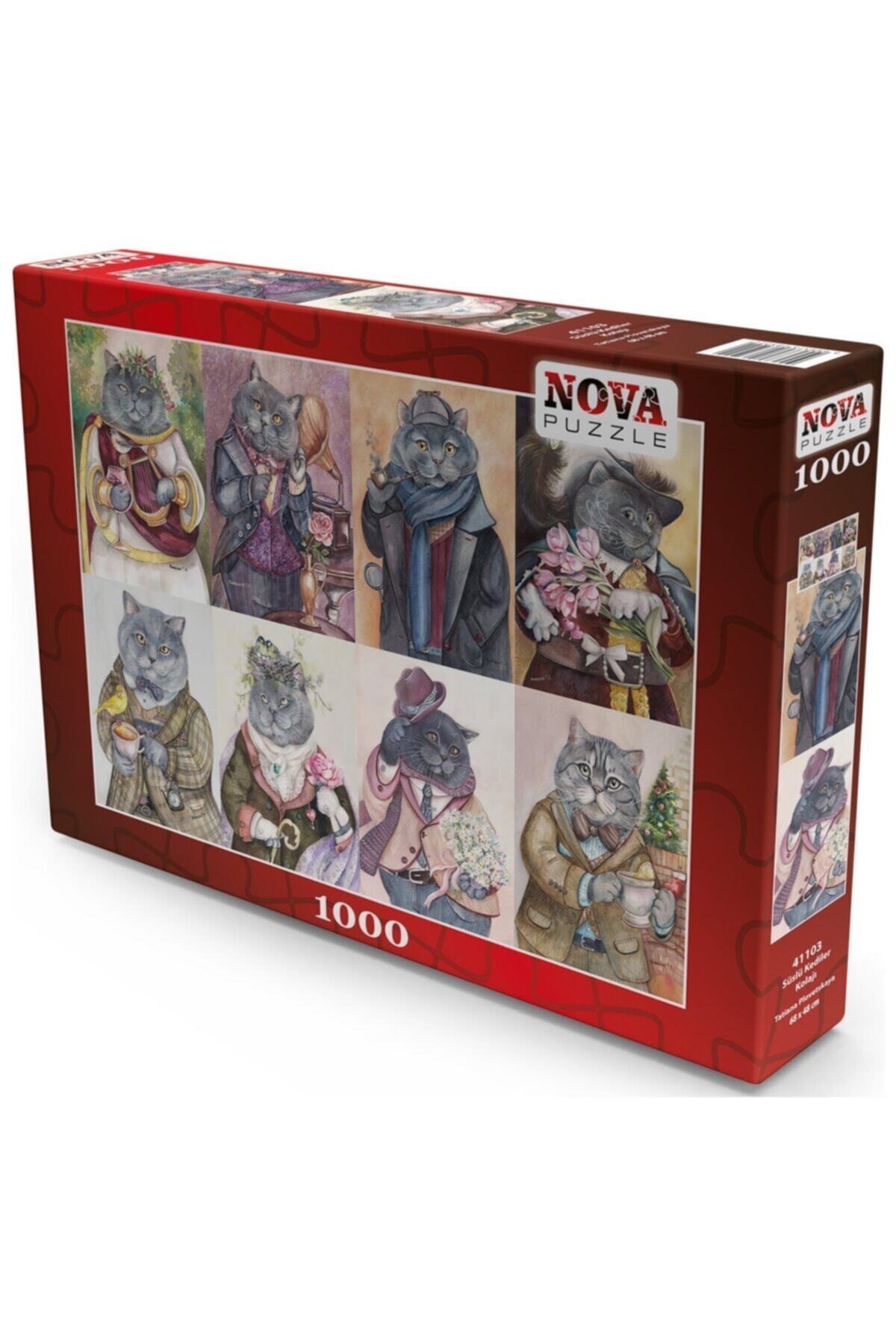 Nova Puzzle-1000 Pieces Fancy Cats Collage - Tatiana Plovetskaya 4