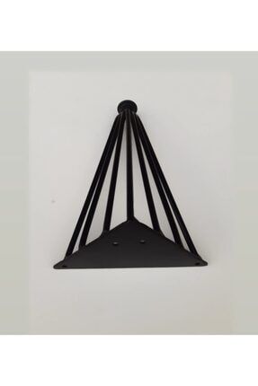 Siyah Renk 20cm Koltuk Berjer Komodin Masa Sehpa Zigon Kütük Tv Ünitesi Metal Ayak Tekli TMLabirent09