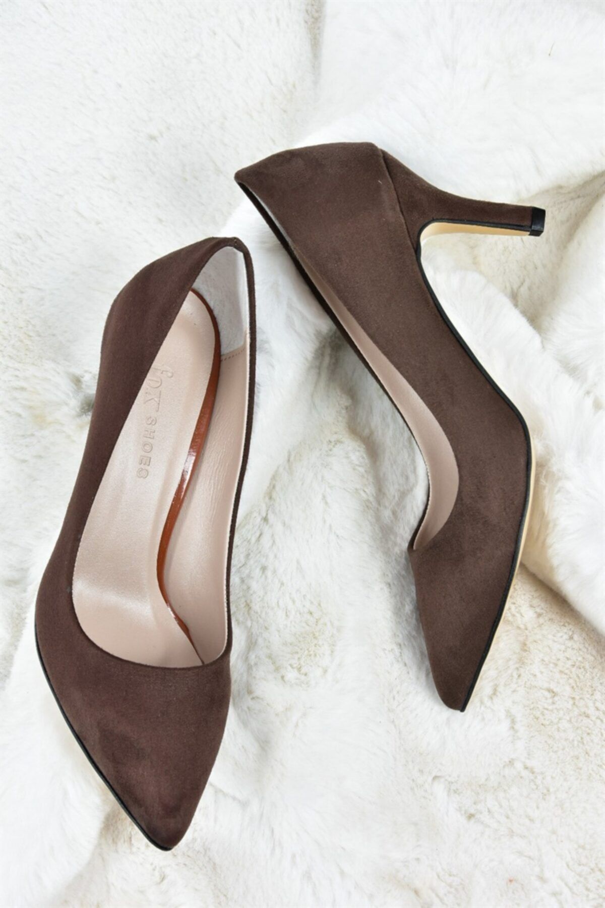 Dark brown suede pumps clearance