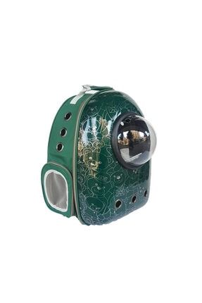 Astronot Sırt Kedi Mini Irk Köpek Taşıma Çantası Yeşil P12890S9869