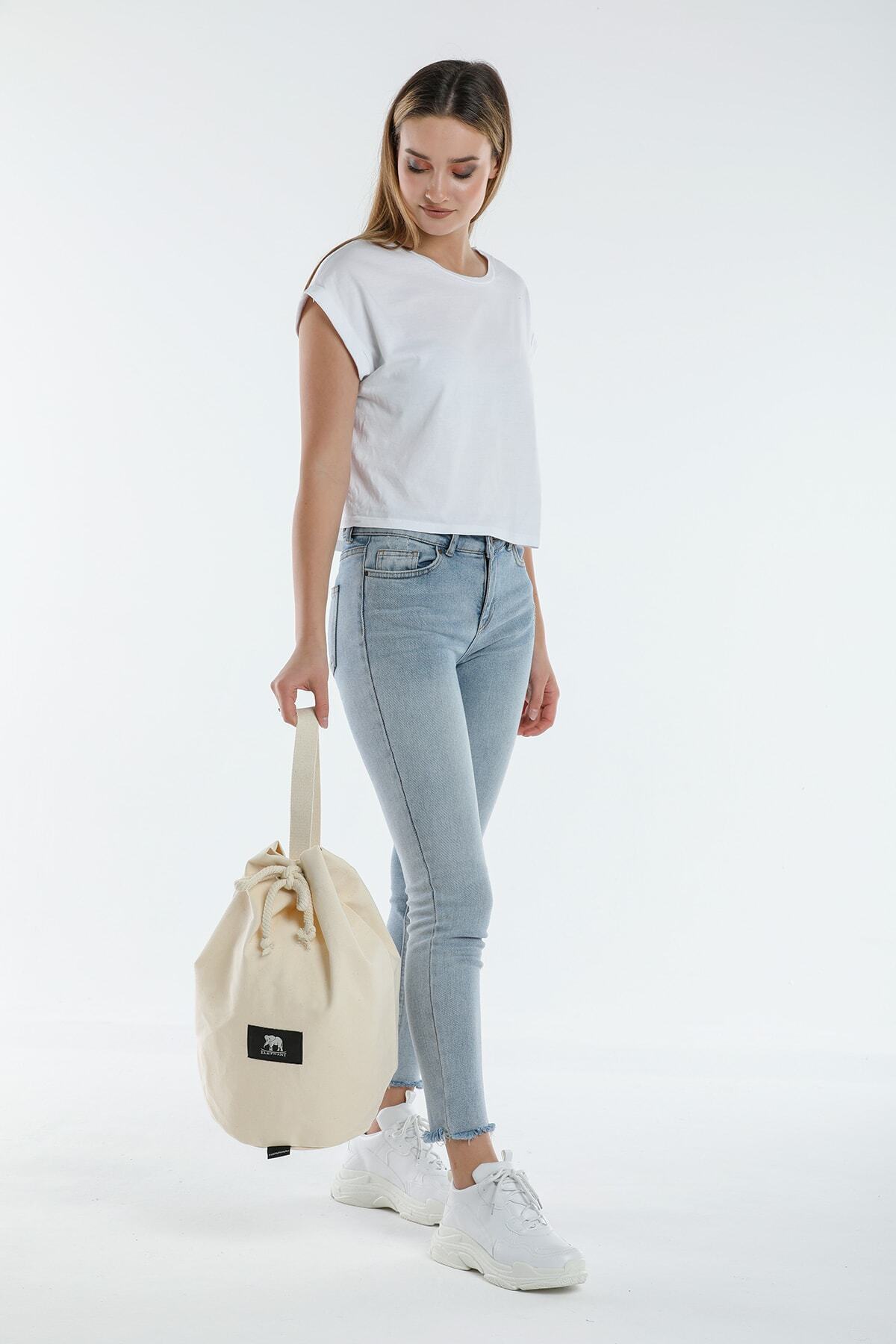ELEPHANT ÇANTA-Canvas Drawstring Drawstring Sports Bag 2