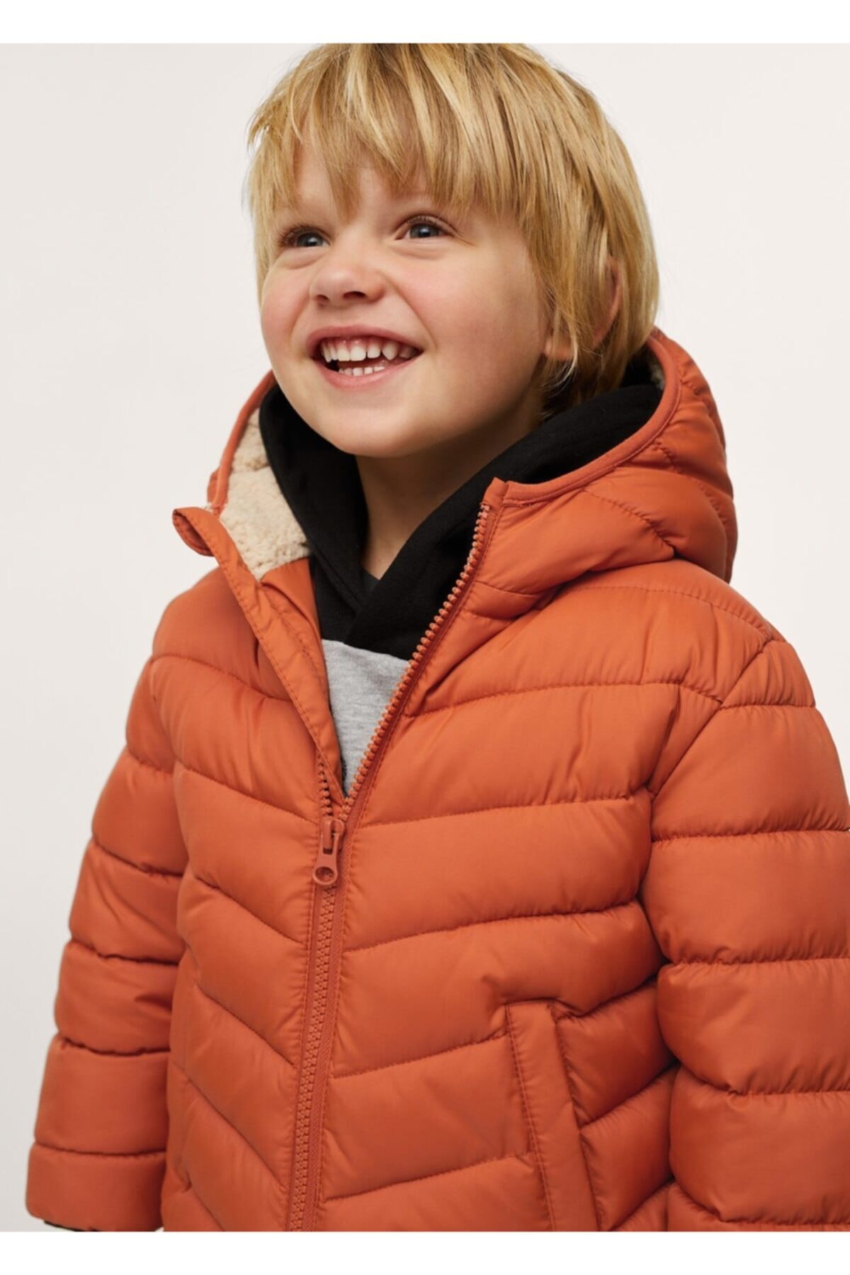 MANGO Baby Bebek Turuncu Kapüşonlu Kapitoneli Mont Fiyatı, Yorumları