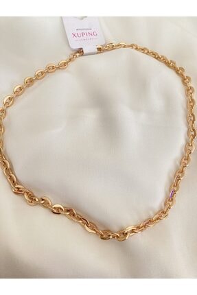 Bestofcase Altın Renk Kalın Zincirli Kolye