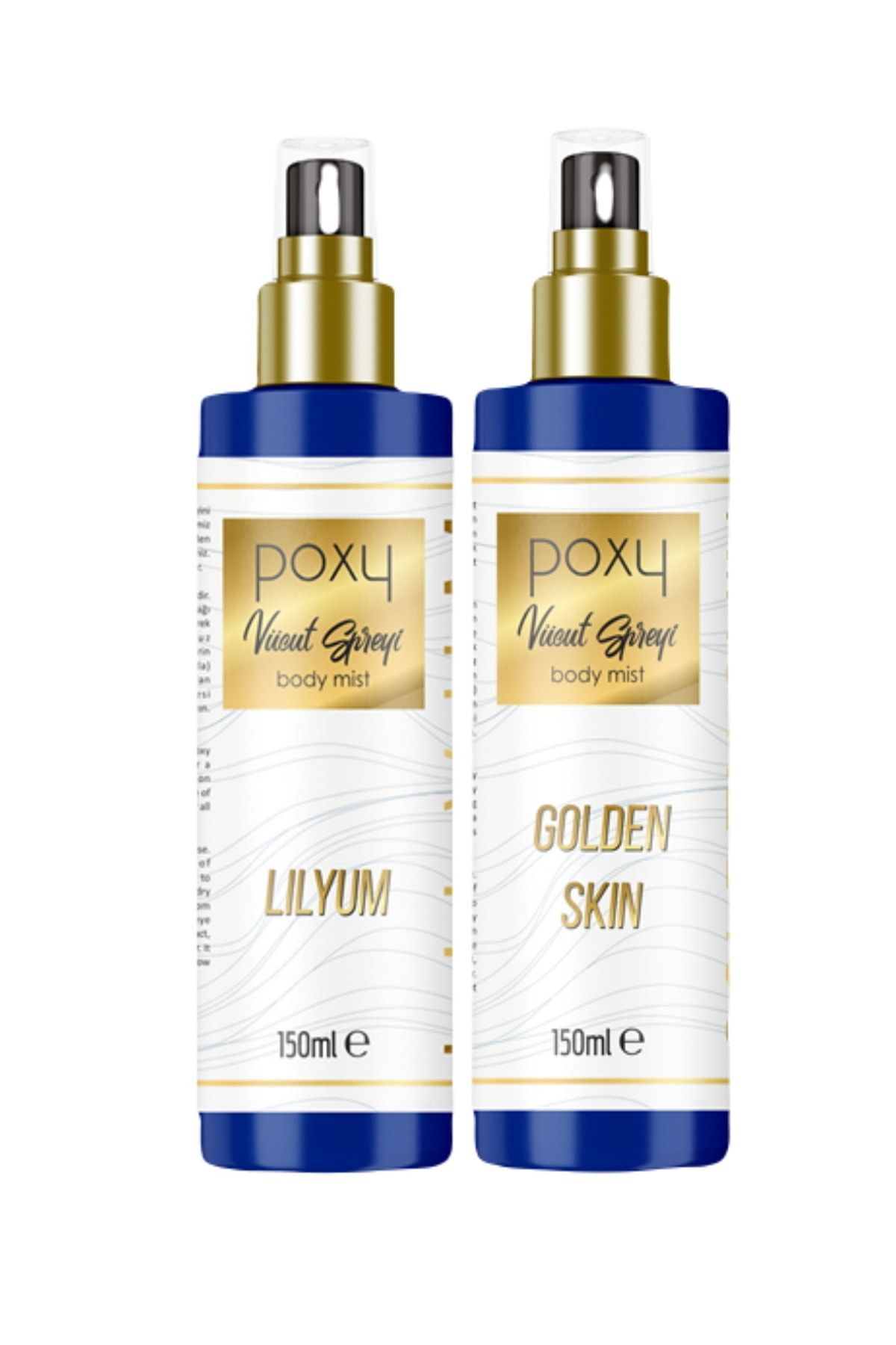 لوسیون بدن Golden Skin 150 میلی لیتر و اسپری بدن Love Wish 150 میلی لیتر Poxy