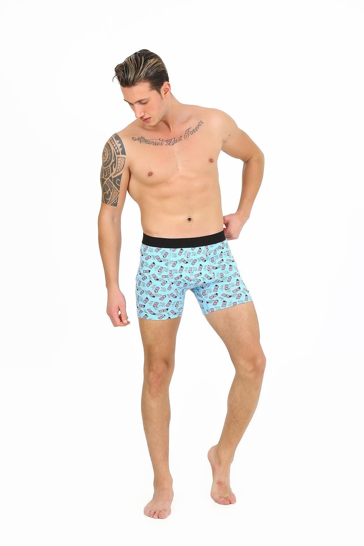 باکسر مردانه آبی Five Pocket | FPBXRK22E002 اورجینال - تصویر 5