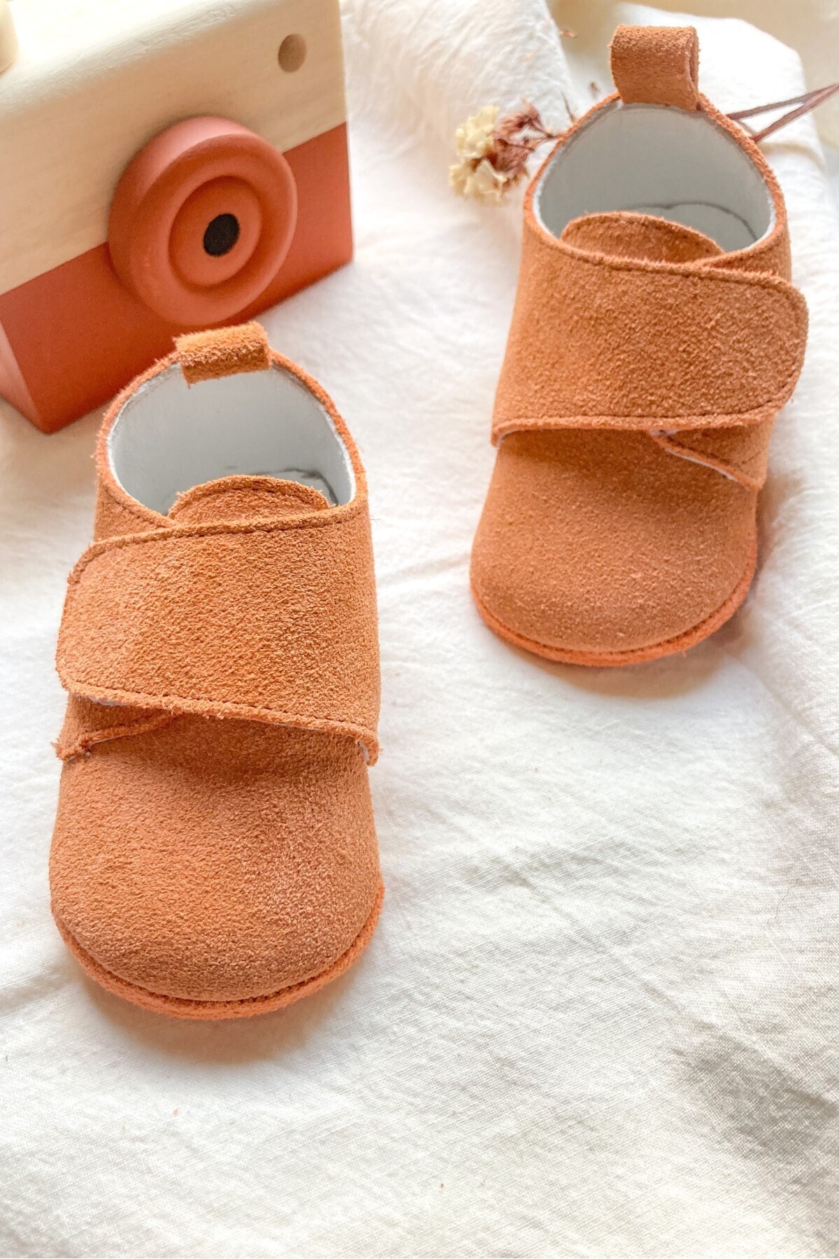 Li Puna Cırt Cırtlı Bebek Ilk Adım Ayakkabısı - Şeftali Rengi
