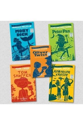 Moby Dick - Peter Pan - Oliver Twist - Tom Sawyer - Robinson Crusoe, 5 Kitap setmdppottsrc