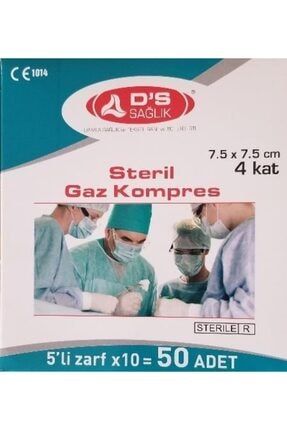 Damla Ds Steril Gaz Kompres Spanç 7.5 X 7.5cm 50 Adet BULUT4106