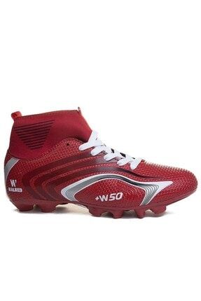 Erkek Kırmızı Çoraplı Krampon Futbol Ayakkabısı TYC00276710517