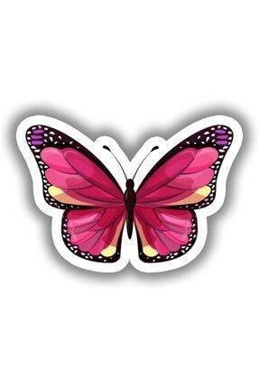 Kelebek Sticker - Mor kelebekmor