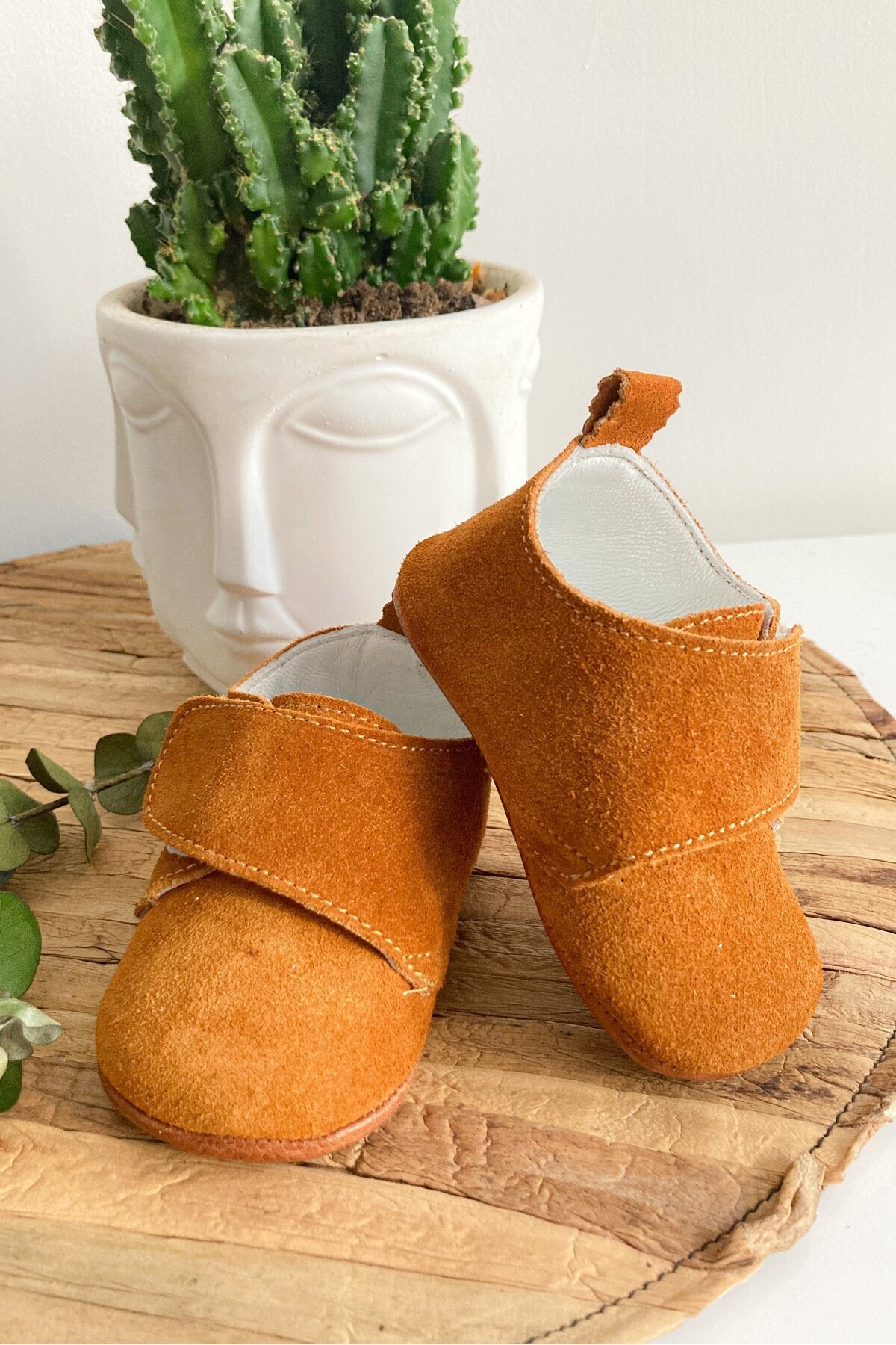 Li Puna Cırt Cırtlı Bebek Ilk Adım Ayakkabısı - Tarçın Rengi