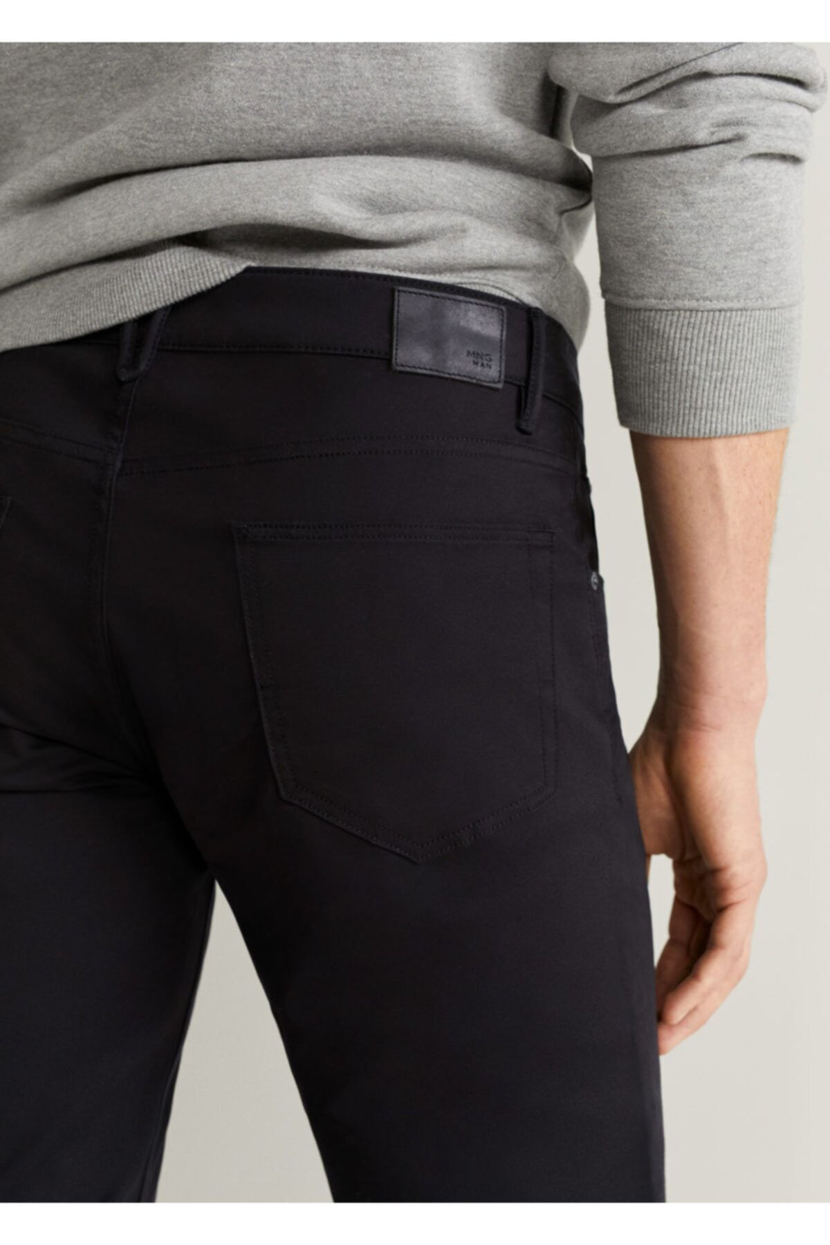 Erkek Siyah Dar Kesim Denim Görünümlü Serj Pantolon  67000520