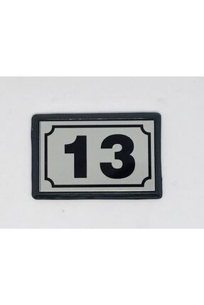 Yapışkanlı Kapı Numarası Alüminyum 13 No YAP 13