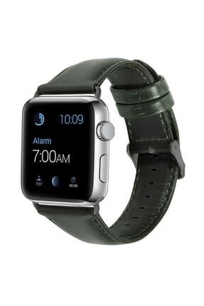 Deri Kordon/kayış Apple Watch Se 40mm Akıllı Saat Için Yeşil nzhtekks1790