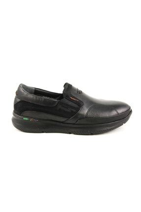 45915 Erkek Siyah Deri Kemik Çıkıntısına Özel Comfort Ayakkabı MFRE359150116G0-F81