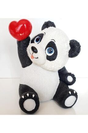 Dekoratif Kalbi Elinde Aşık Sevimli Panda Biblo+süpriz Hediye MRC0002-31
