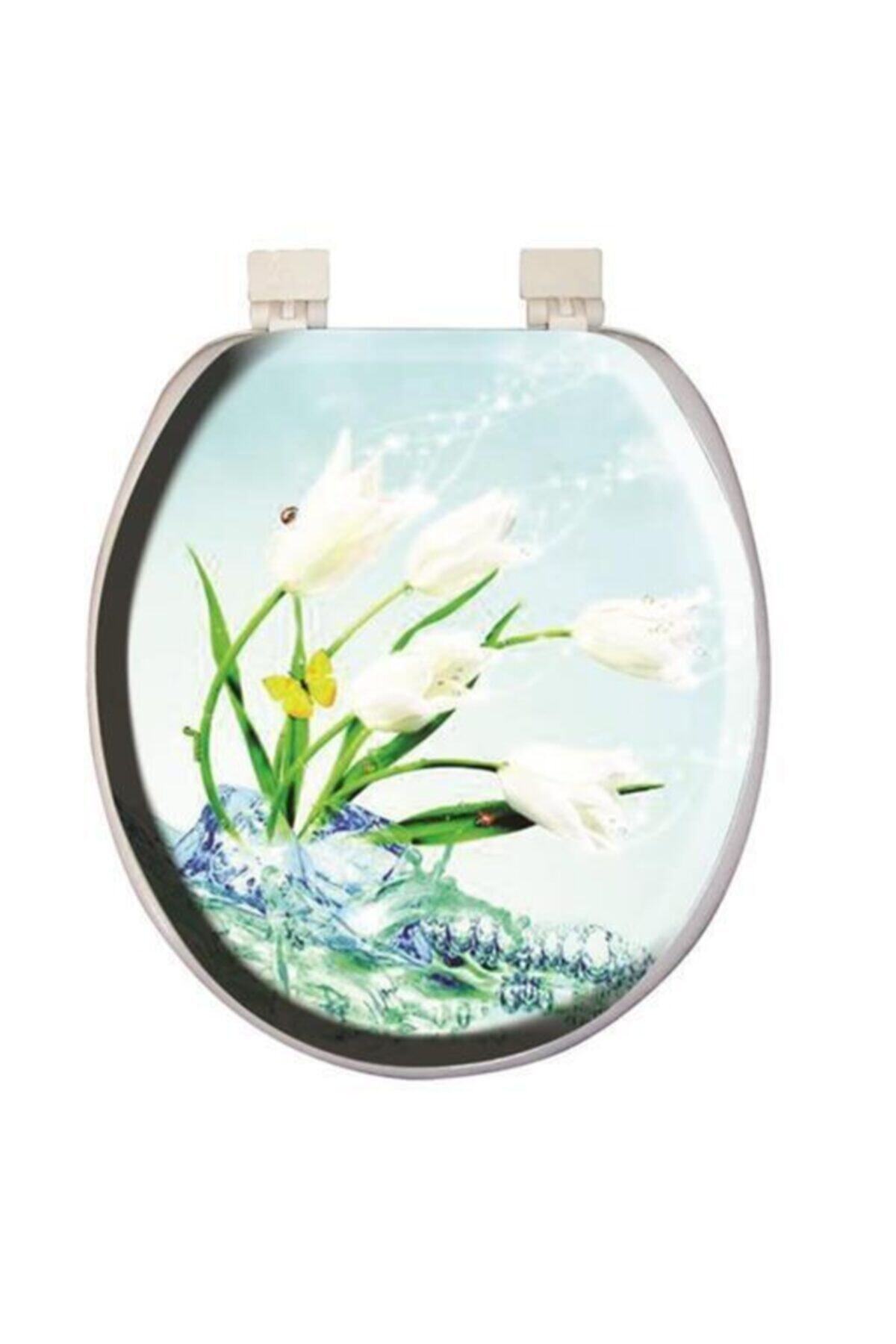 Softy Classic Desenli Yumuşak Klozet Kapağı Yonca Desen