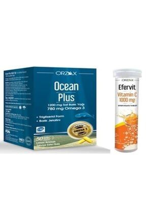 Ocean Plus 50 Kapsül ve Efervit C Omega3+CVit.