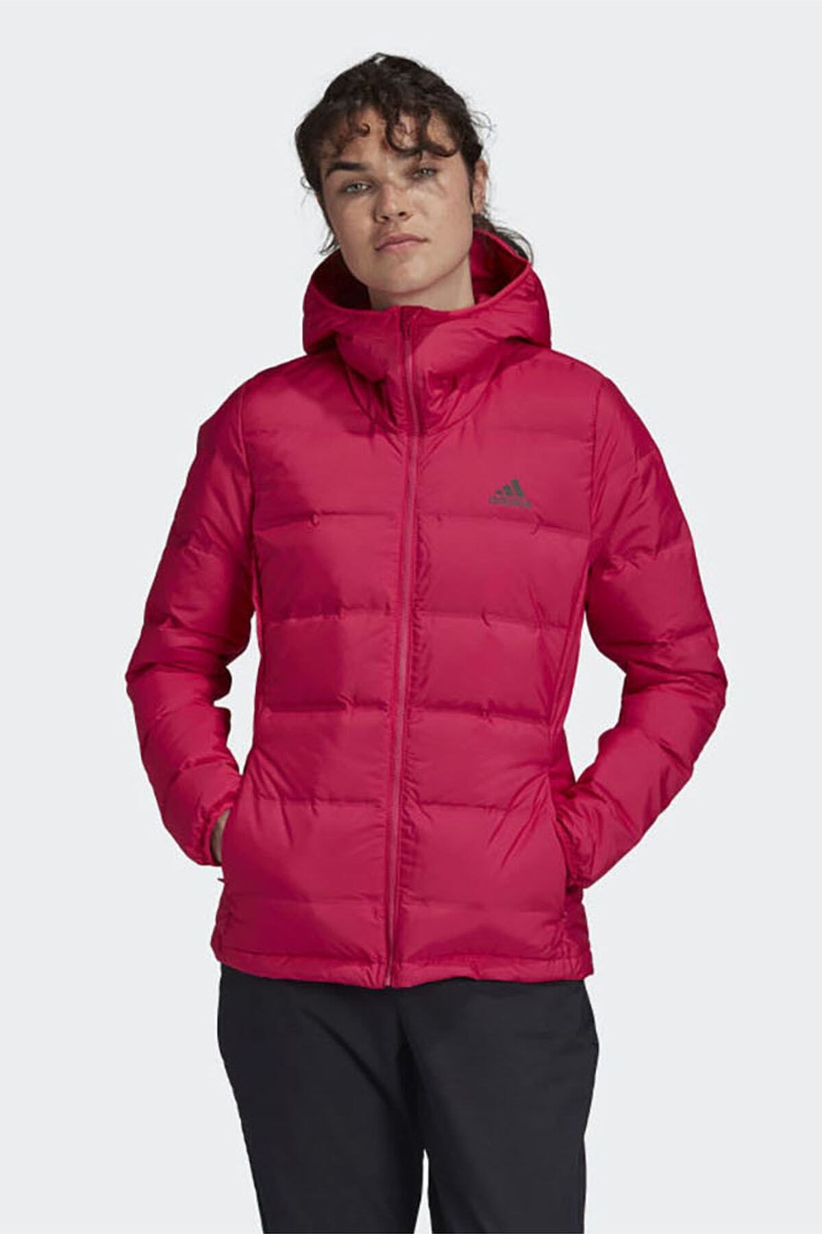 کاپشن آدیداس صورتی سرخابی زنانه پفکی Adidas