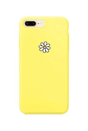 Iphone 8 Plus Sarı Lansman Renkli Papatya Telefon Kılıfı IP8PLN-038