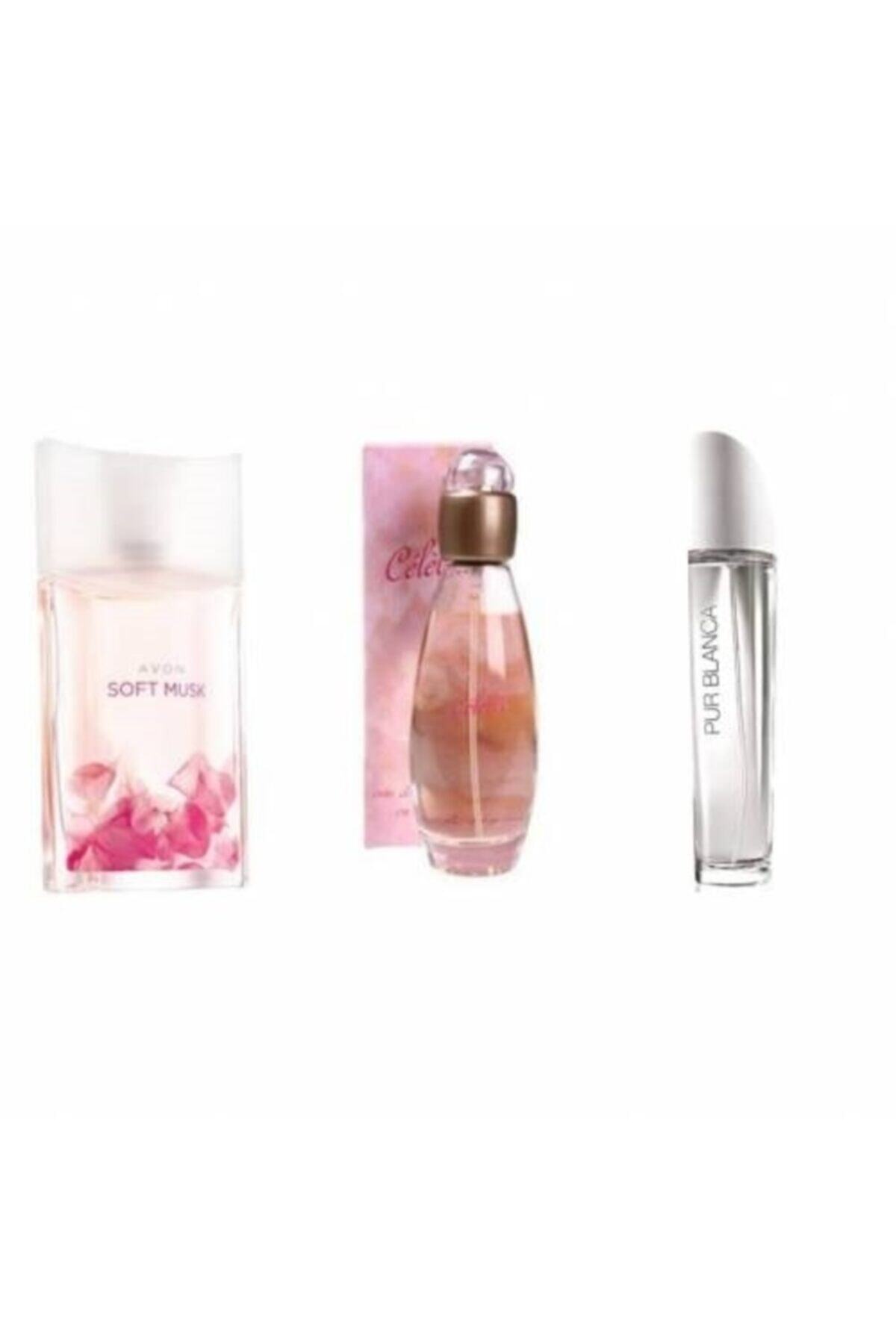AVON Celebre 50 ml Edt+soft Musk 50 ml Edt+purblanca 50 ml Edt — KM000221