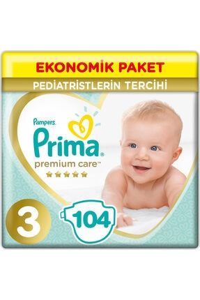 Premium Care 3 Beden Ekonomik Paket 6-10 Kg (2*52) 104 Adet hb0028001841742311