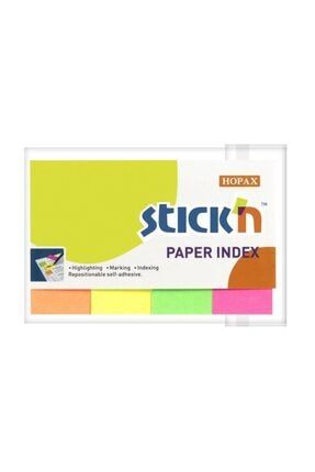 Stickn Kağıt Indeks 200 Yaprak 50x20mm Neon 4 Renk 212050 2080.60633