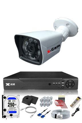 1 Kameralı 5mp Sony Lensli 1080p Fullhd Güvenlik Kamerası Sistemi - Cepten Izle - Gece Görüş -250dış XC-2021SET1-250