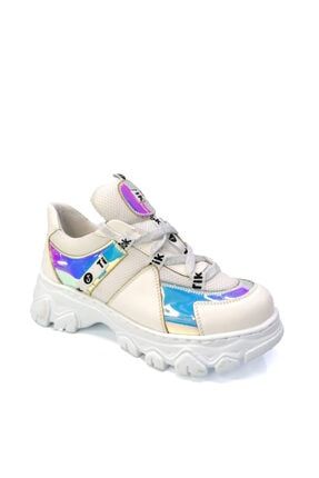 Kız Çocuk Beyaz Kalın Taban Sneaker SA21YTKTKSPOR20