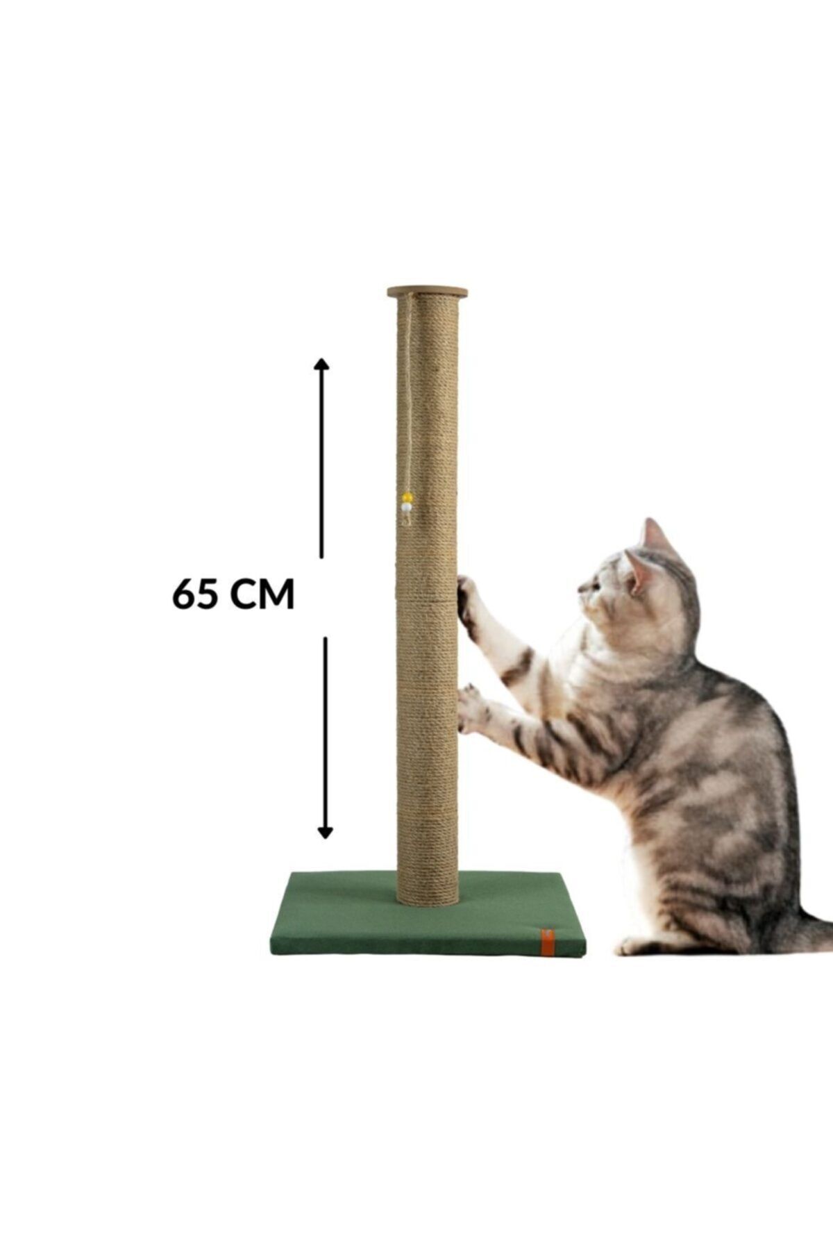 PUGALO-65 Cm Large Cat Scratching Board Long Scratching Board with Catnip Green 3