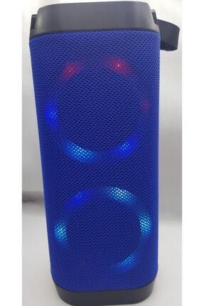 Rengarenk Işıklı Bluetooth Hoparlör Radyolu Süper Bass Ses Bombası Mavi PALEON PLO-LV11 PRO