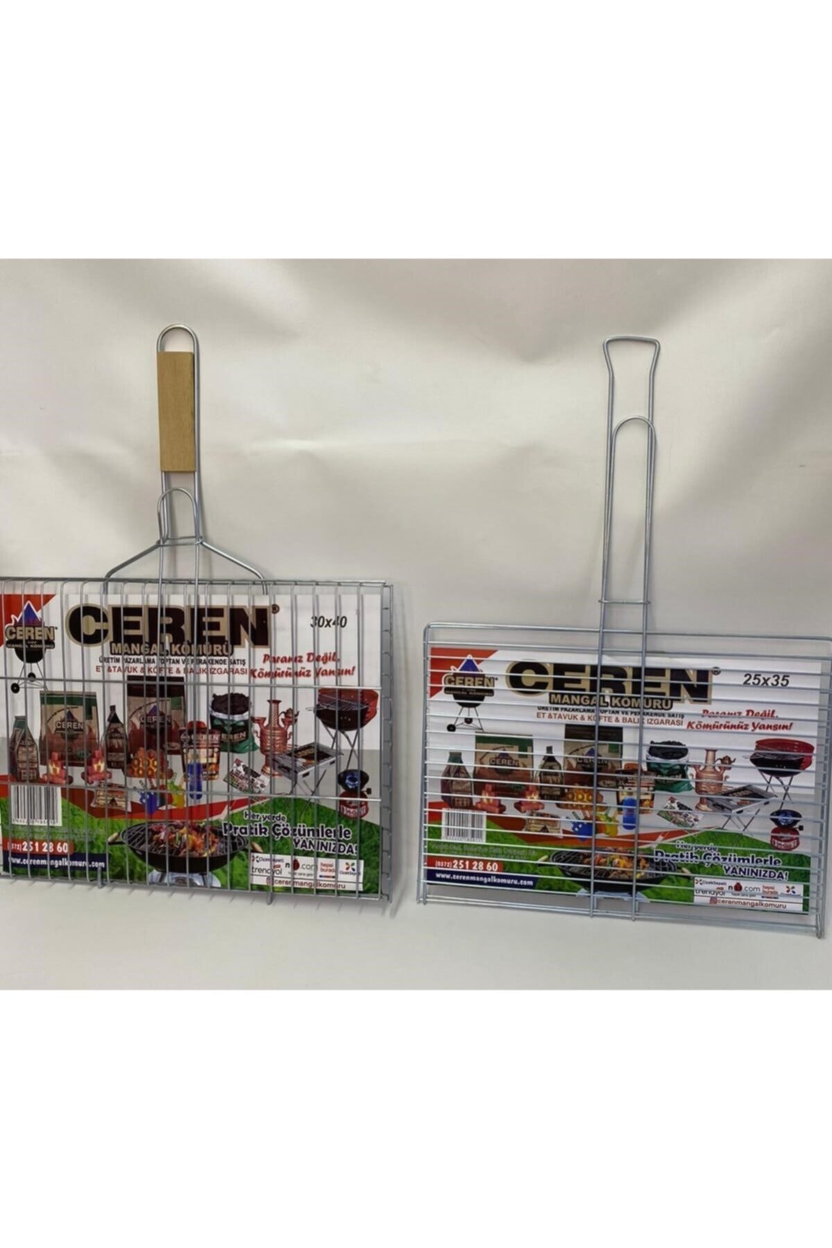 CEREN MANGAL 2'li Izgara Set, Balık Teli 25x35, Izgara Teli 30x40 Hamsi Izgara
