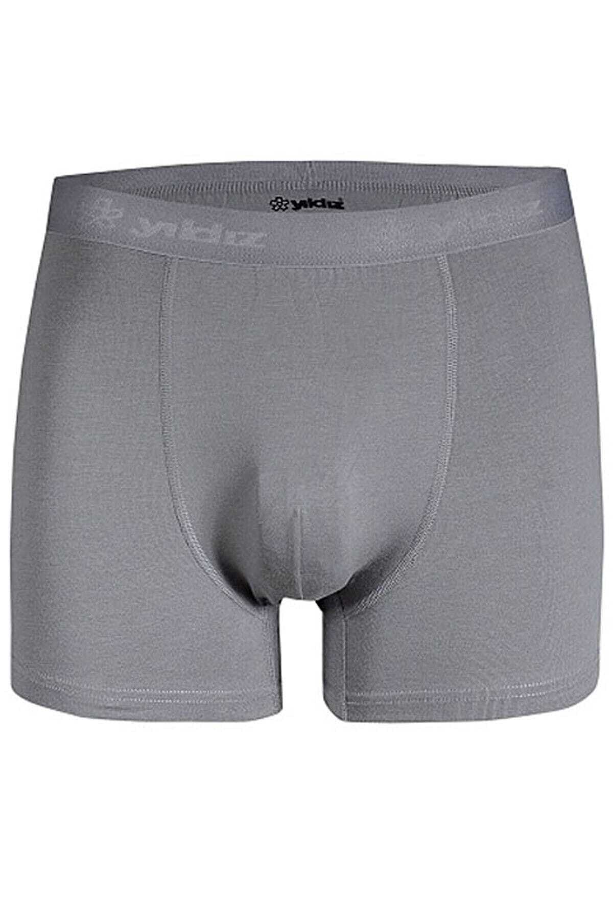 YILDIZ-Ανδρικό γκρι Modal Lycra Boxer 4 τεμαχίων 1