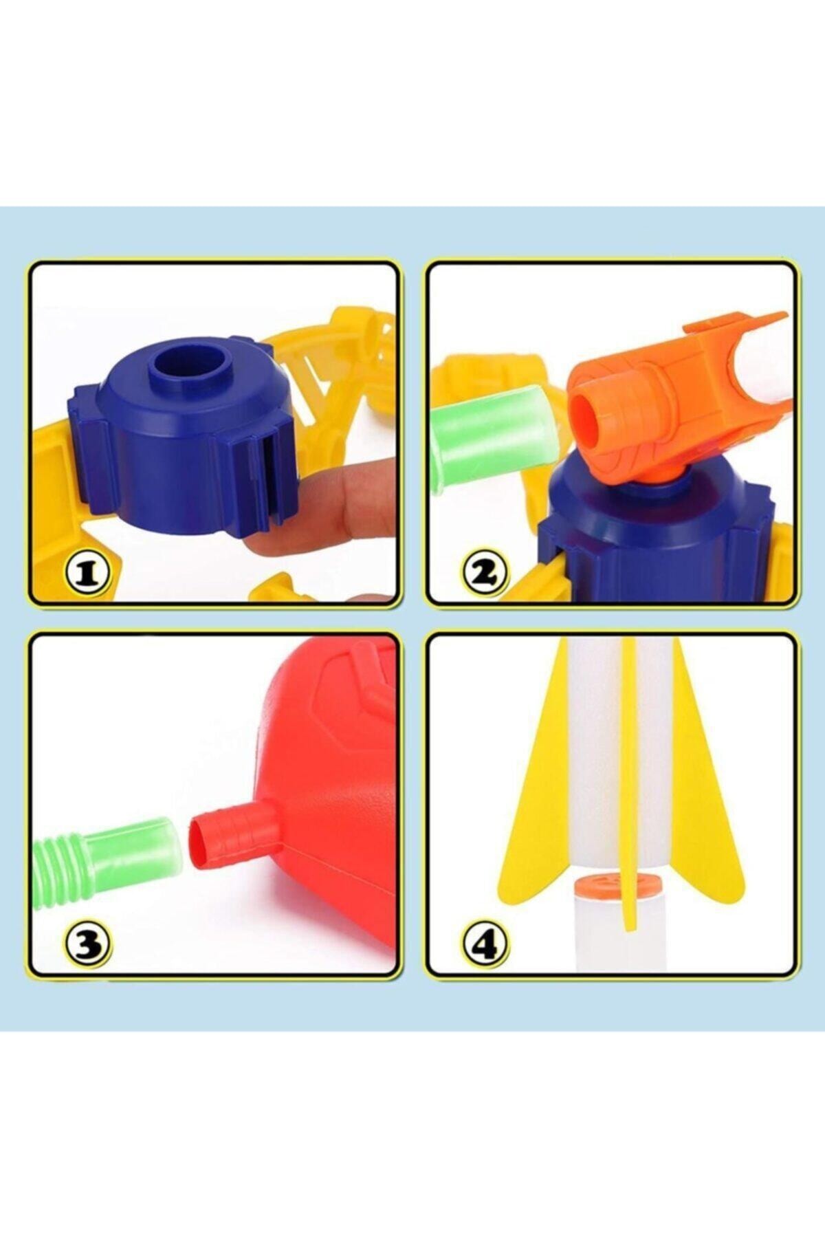 Air Rocket Oyuncak 2 Roket Ve Havalı Roketatar Tekli Açık Hava Oyuncağı