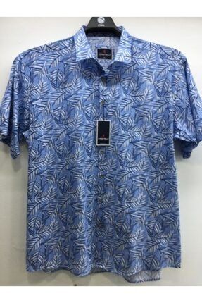 Kısa Kol Trend Hawai Desen Gömlek 57485412036