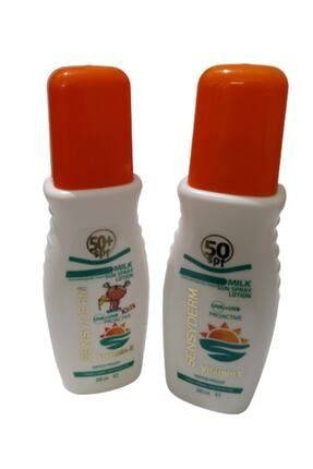 50spf E Vitaminli Uva-uvb Kid's Aile Boyu Güneş Sprey Losyon 200ml+200ml kids + 50spf