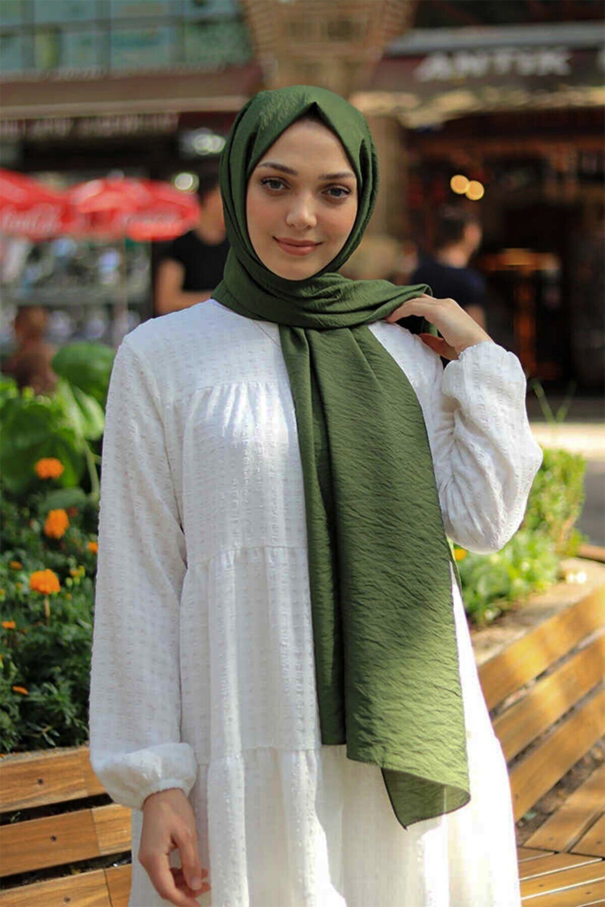 Larissa Scarf Shawl Green Casual