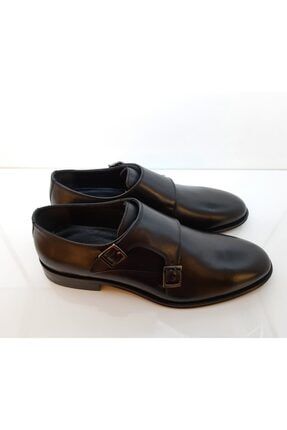 Erkek Siyah Çift Tokalı Klasik Ayakkabı 009-21K00017
