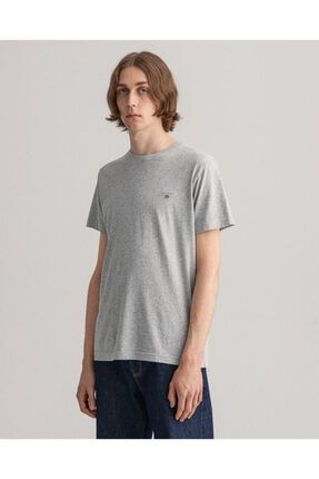 Erkek Açık Gri Regular Fit T-shirt 7489