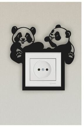 Panda Çocuk Odası Ahşap Priz-anahtar Çerçevesi dktdn-381