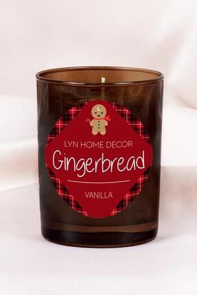Yılbaşı Gingerbread Amber Büyük Boy Bardak Mum Vanilyalı lynylbsmum