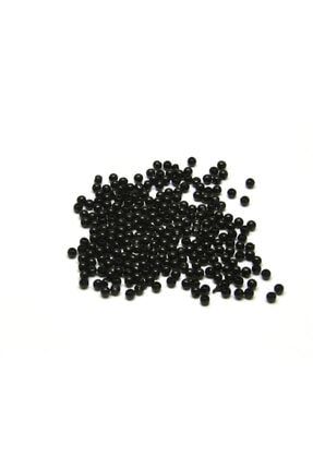 Siyah Plastik Boncuk ( 20 Gram ) 4 Mm 4mm-siyah-boncuk