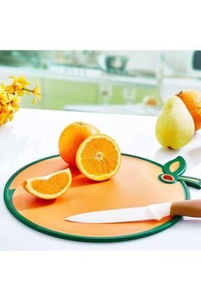 Portakal Şeklinde Kaydırmaz Kesme Tahtası & Sebze Meyve Kesim Panosu DC-720