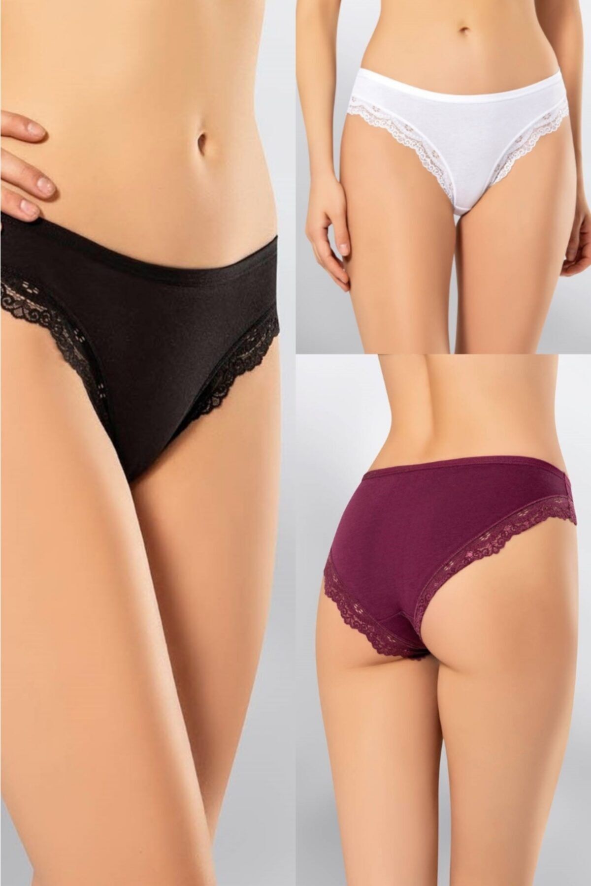 Pack of 3 Lace Hipster Panties