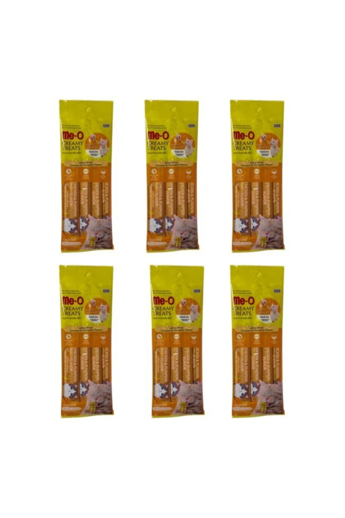 me-o Creamy Treats Tavuklu Ve Balkabaklı Kedi Ödül Maması (4 X 15 G) 6 Adet